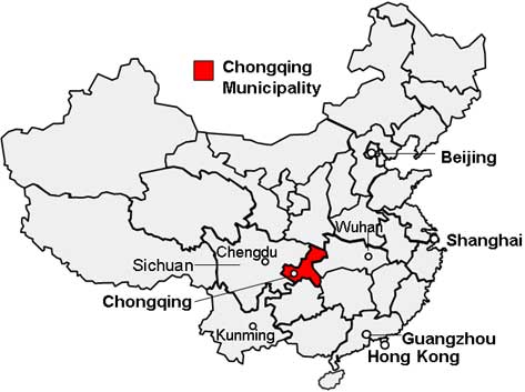 chongging china map